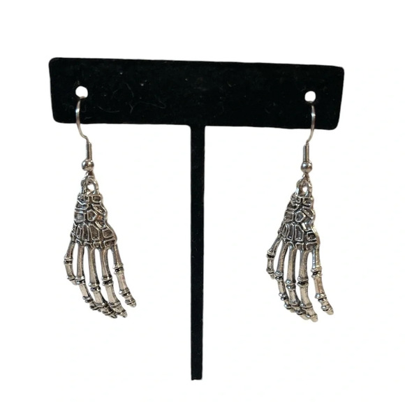 Jewelry - NWT 3 for $20 Silver Skeleton Hands Pierced Drop Earrings “you pick 3”